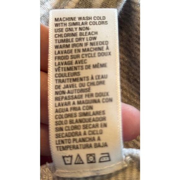 Not For Sale Standard James Perse Hoodie Women Small Gray Striped Kangaroo‎ - Picture 8 of 9